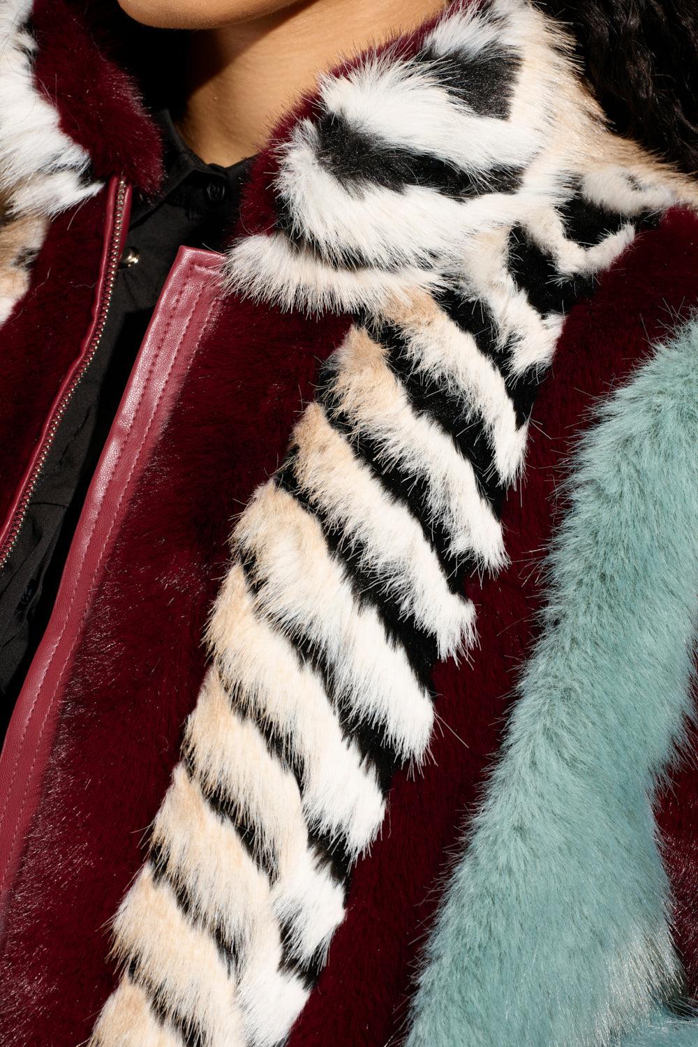 HAVE IT ALL PANELED FUR COAT Product Image