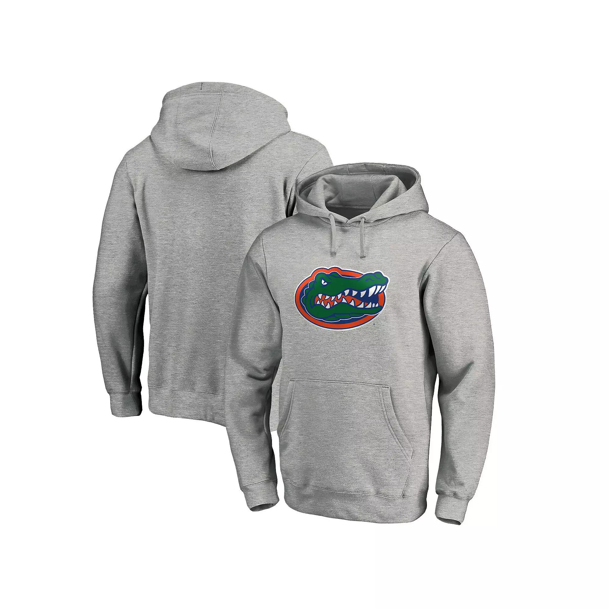 Men's Fanatics Heather Gray Florida Gators Primary Logo Pullover Hoodie,  Product Image