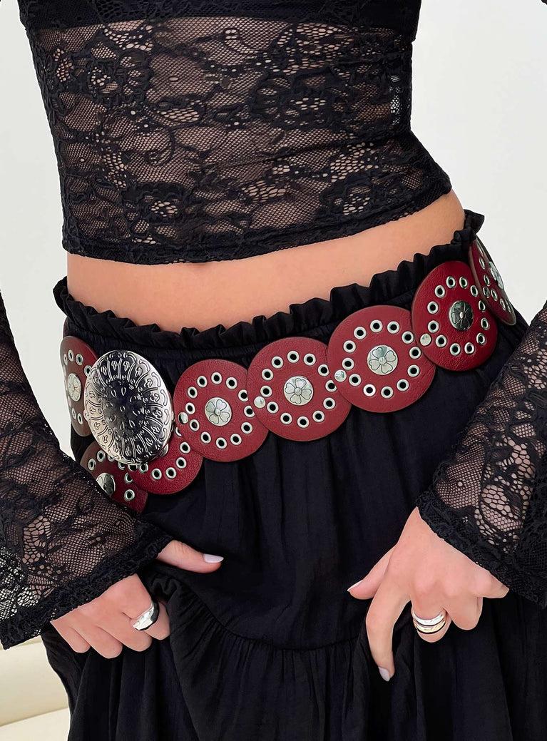 Karelle Belt Burgundy Product Image