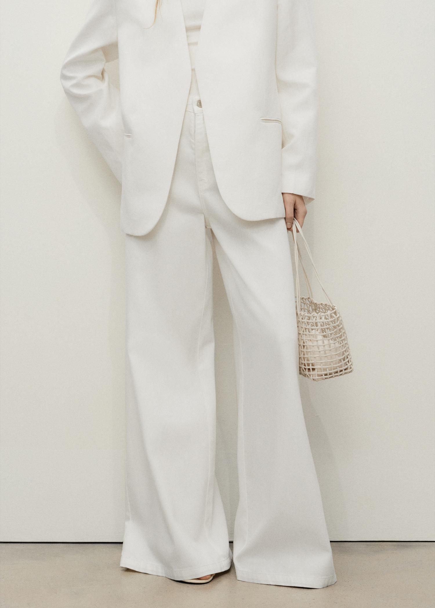 High-rise wideleg jeans - Women | MANGO USA Product Image