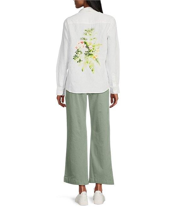 Tommy Bahama Flora Riviera Long Sleeve Notch Collar Button Front Blouse Product Image