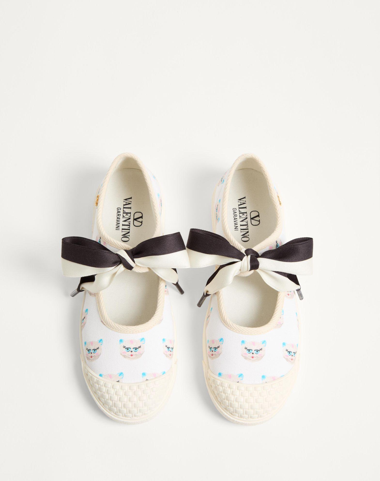 Bay By Bay Ballerina Fabric Sneaker With Le Chat De La Maison Print Product Image