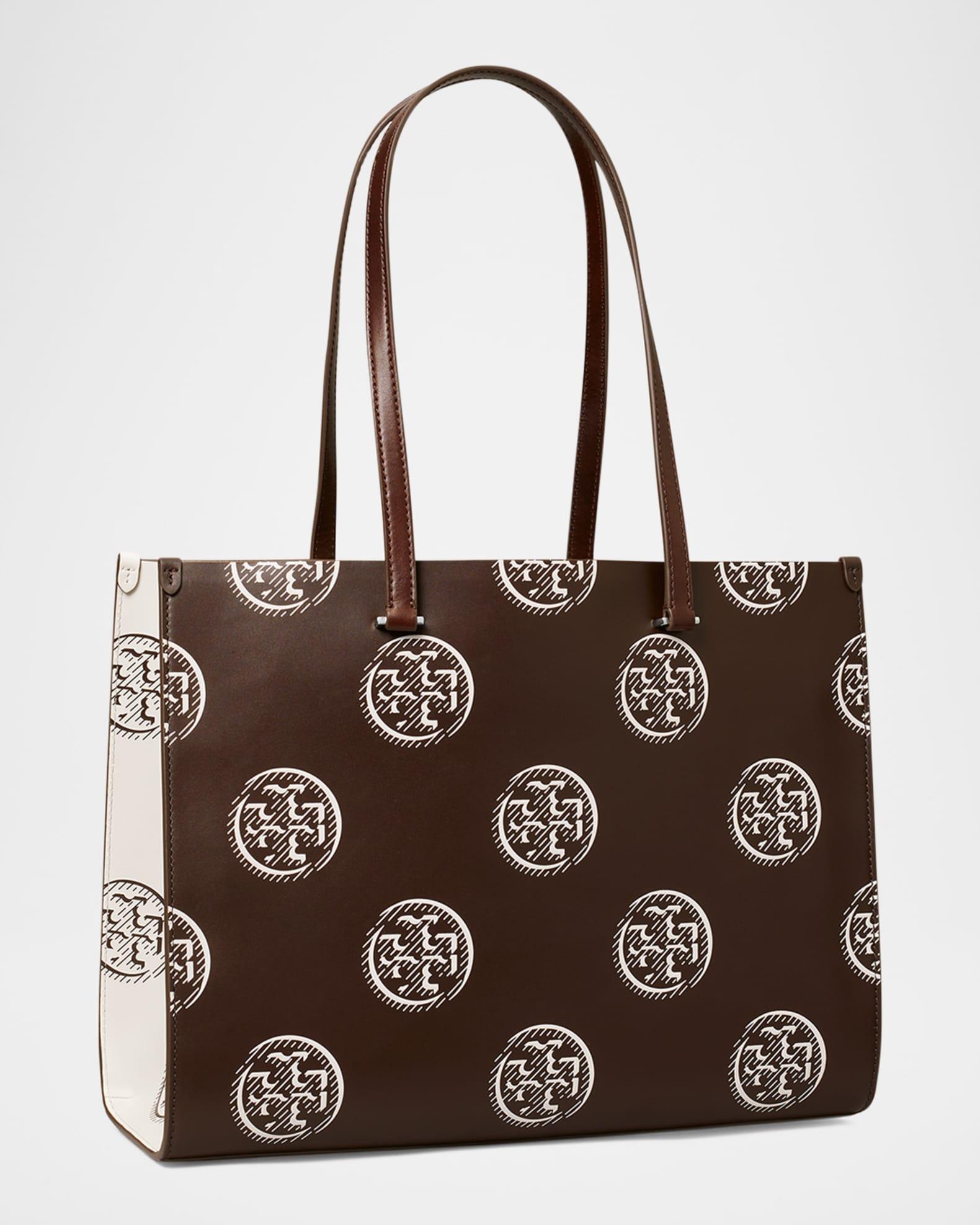 T Monogram Contrast Embossed Tote Product Image