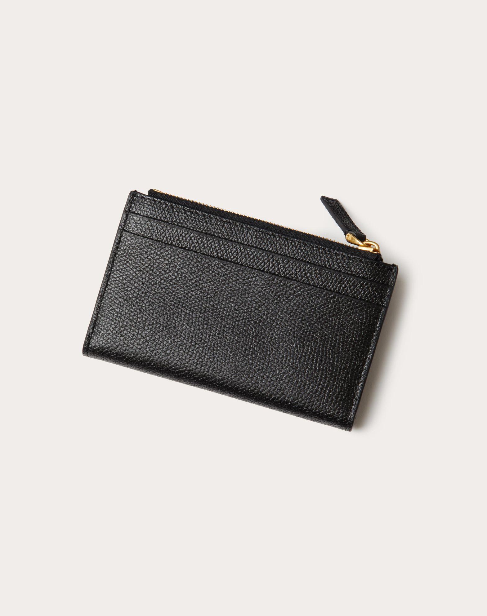 Vlogo Signature Grainy Calfskin Cardholder Wth Zipper Product Image