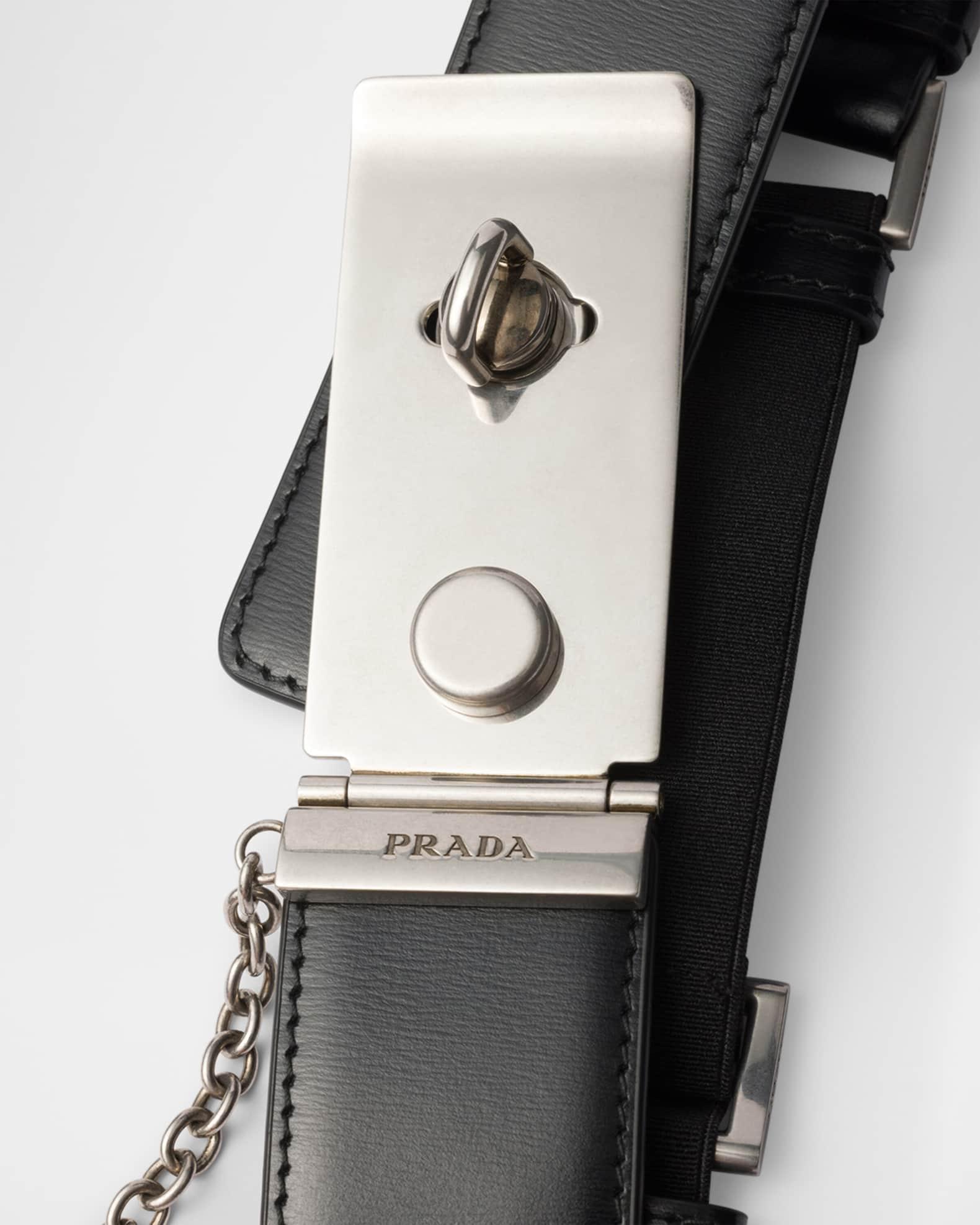 Chain Buckle Leather Belt Product Image