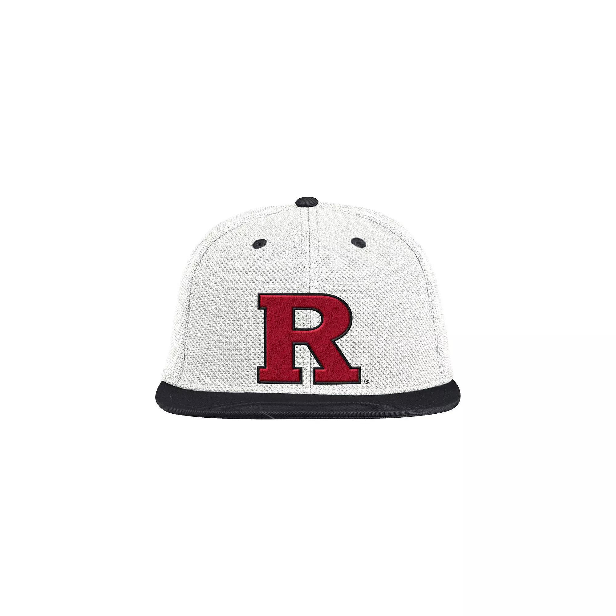 Men's adidas White Rutgers Scarlet Knights On-Field Baseball Fitted Hat,  Product Image