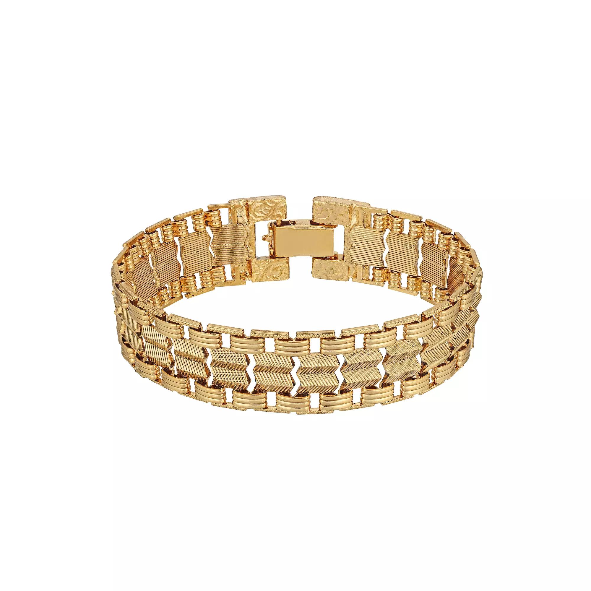 1928 Swag Chain Bracelet, Womens, Yellow Product Image