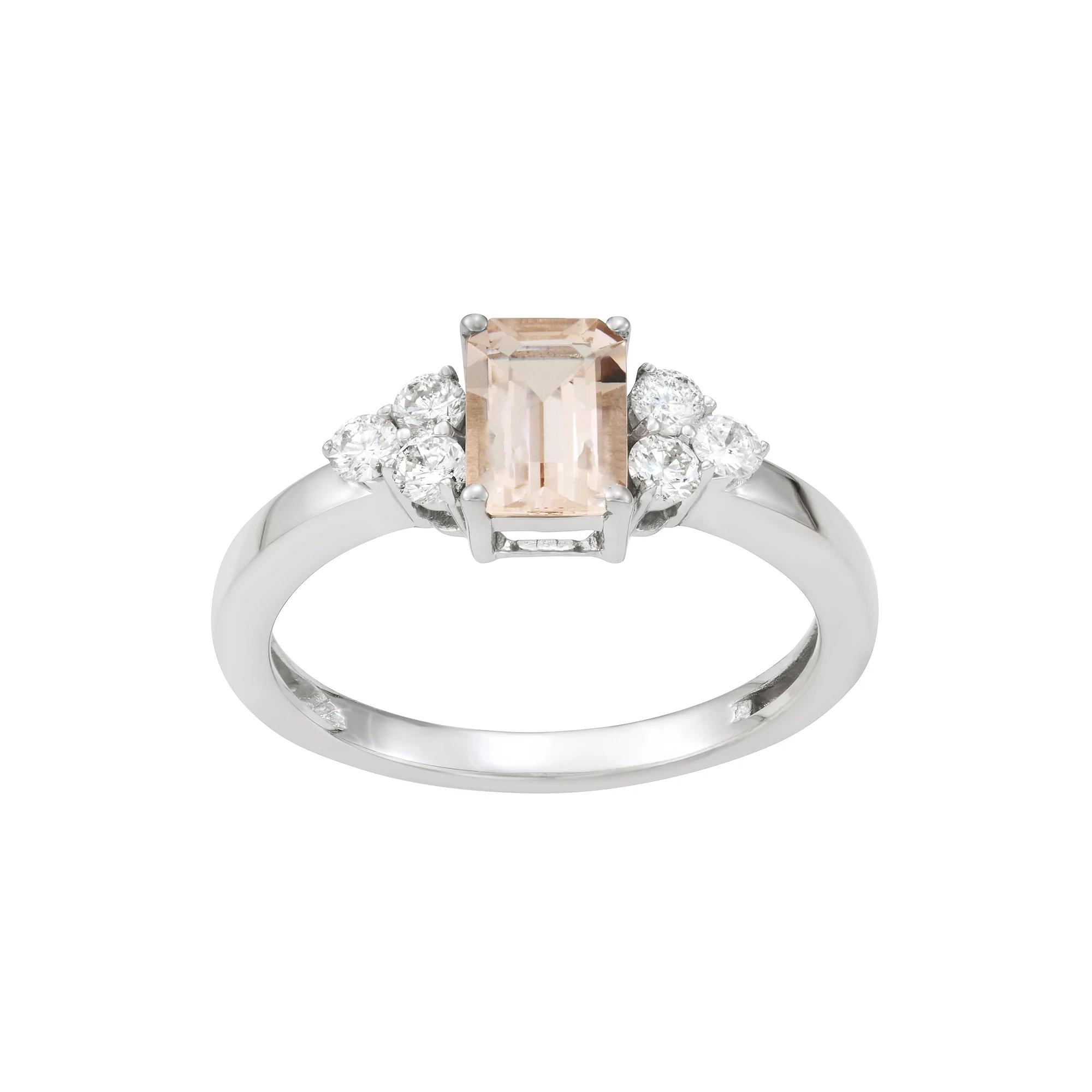 HDI 10k White Gold 1/3 Carat T.W. Diamond & Tanzanite Ring, Women's,  Product Image