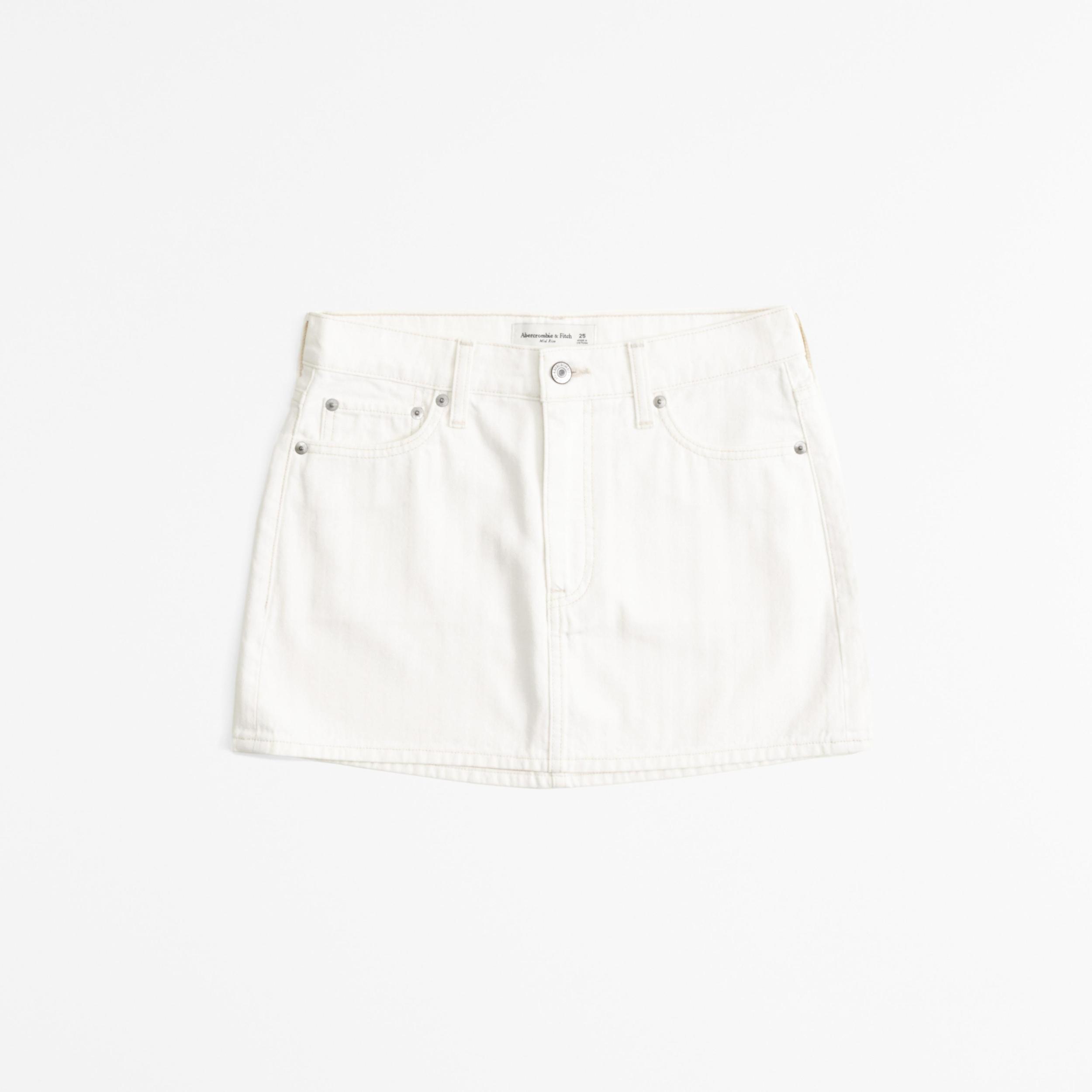Mid Rise Denim Mini Skirt Product Image