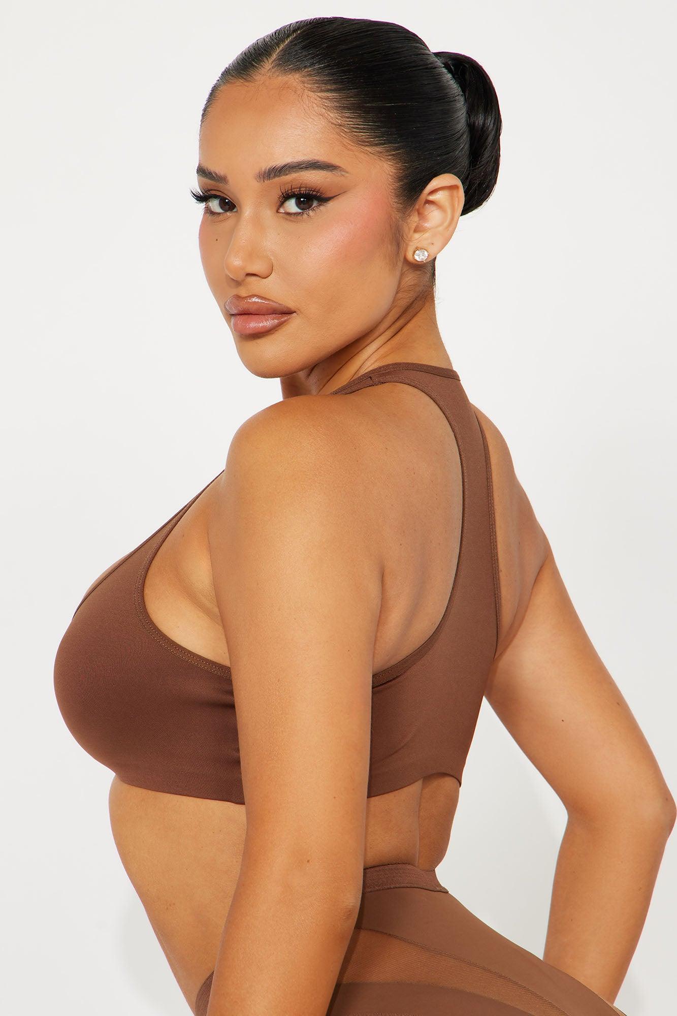 Weekend Vibe Seamless Bralette - Chocolate Product Image