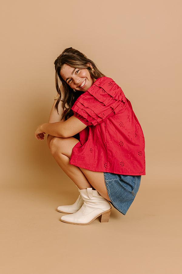 Vineyard Dream Eyelet Button Up Product Image