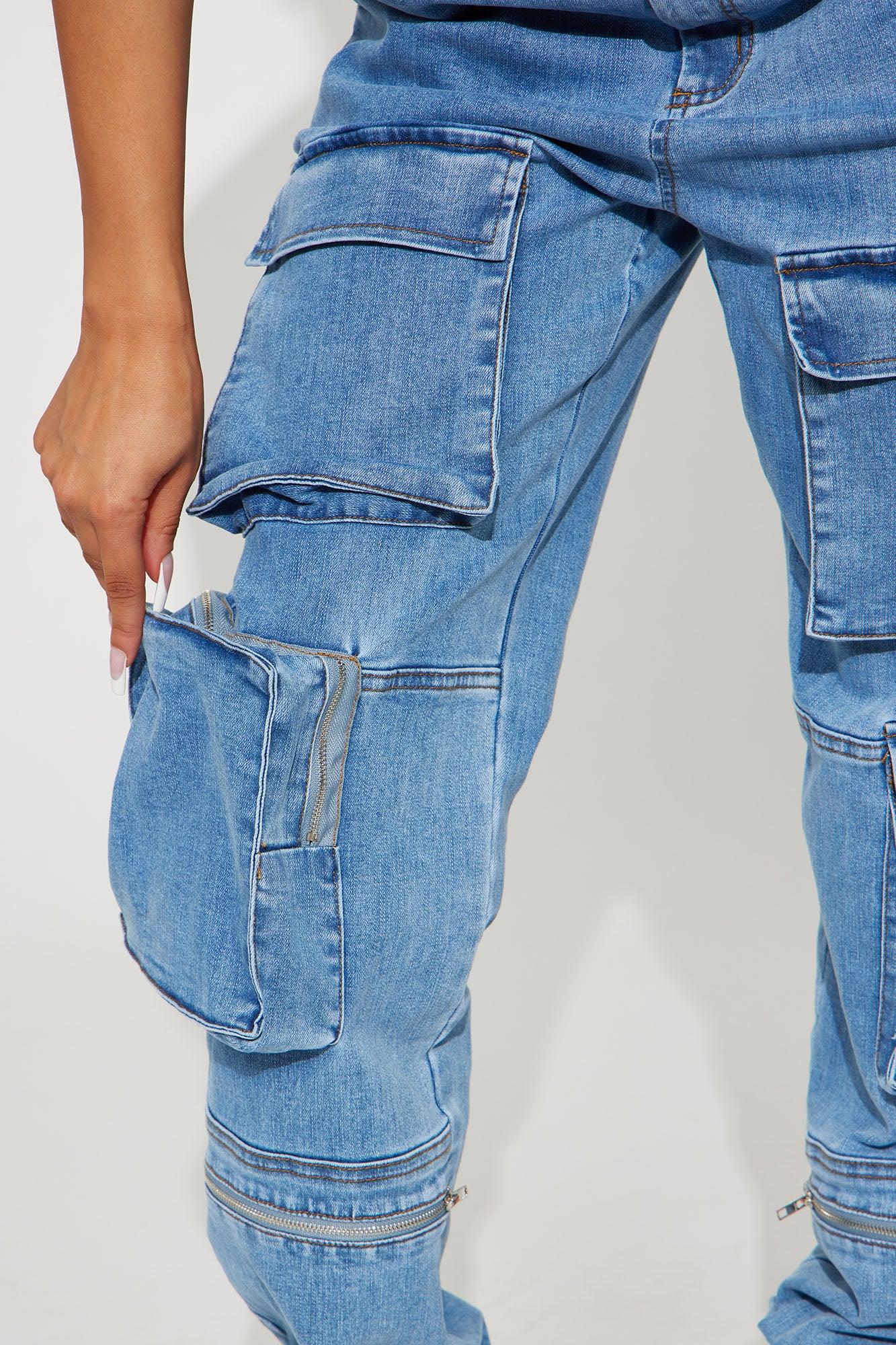 Hang With Me Denim Pant Set - Light Wash Product Image