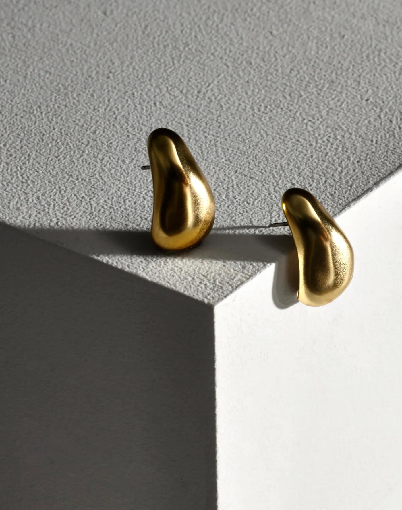 Sculptural Droplet Statement Earrings Product Image