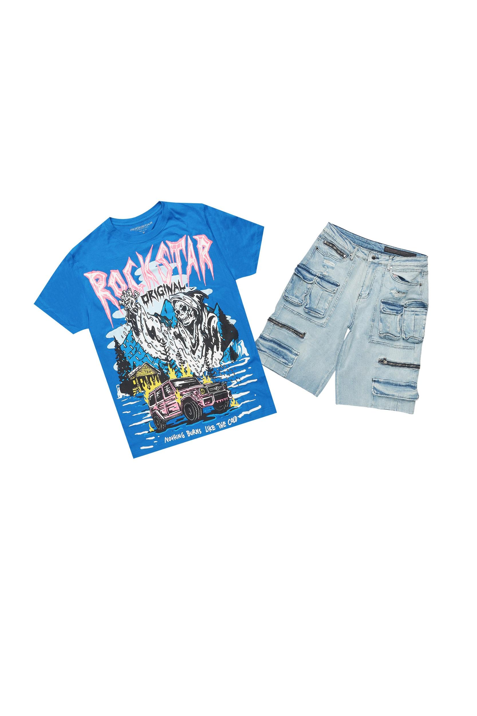 Kip Royal T-Shirt/Denim Short Set Male Product Image