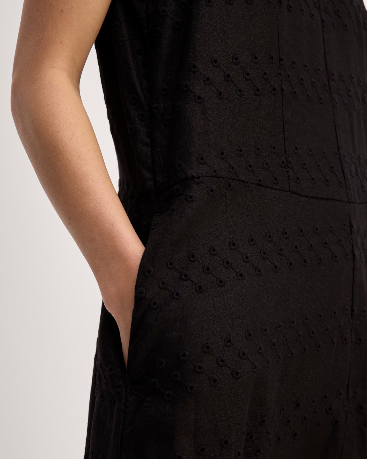 The Linen Eyelet Maxi Dress Product Image
