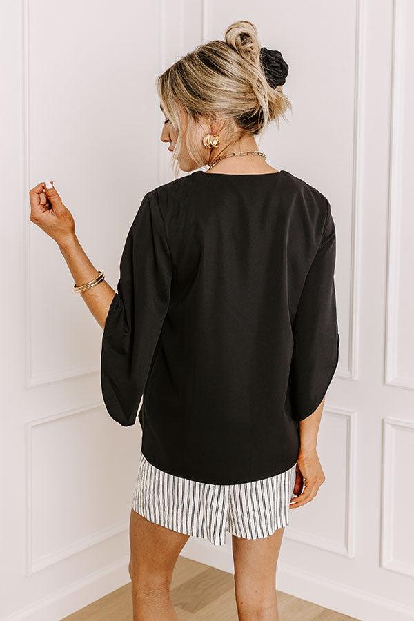 Simply Perfect Shift Top In Black Product Image