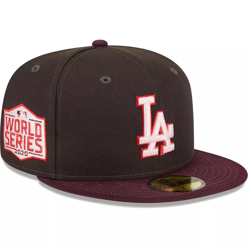 Men's New Era Brown/Maroon Los Angeles Dodgers Chocolate Strawberry 59FIFTY Fitted Hat, Size: 8 Product Image