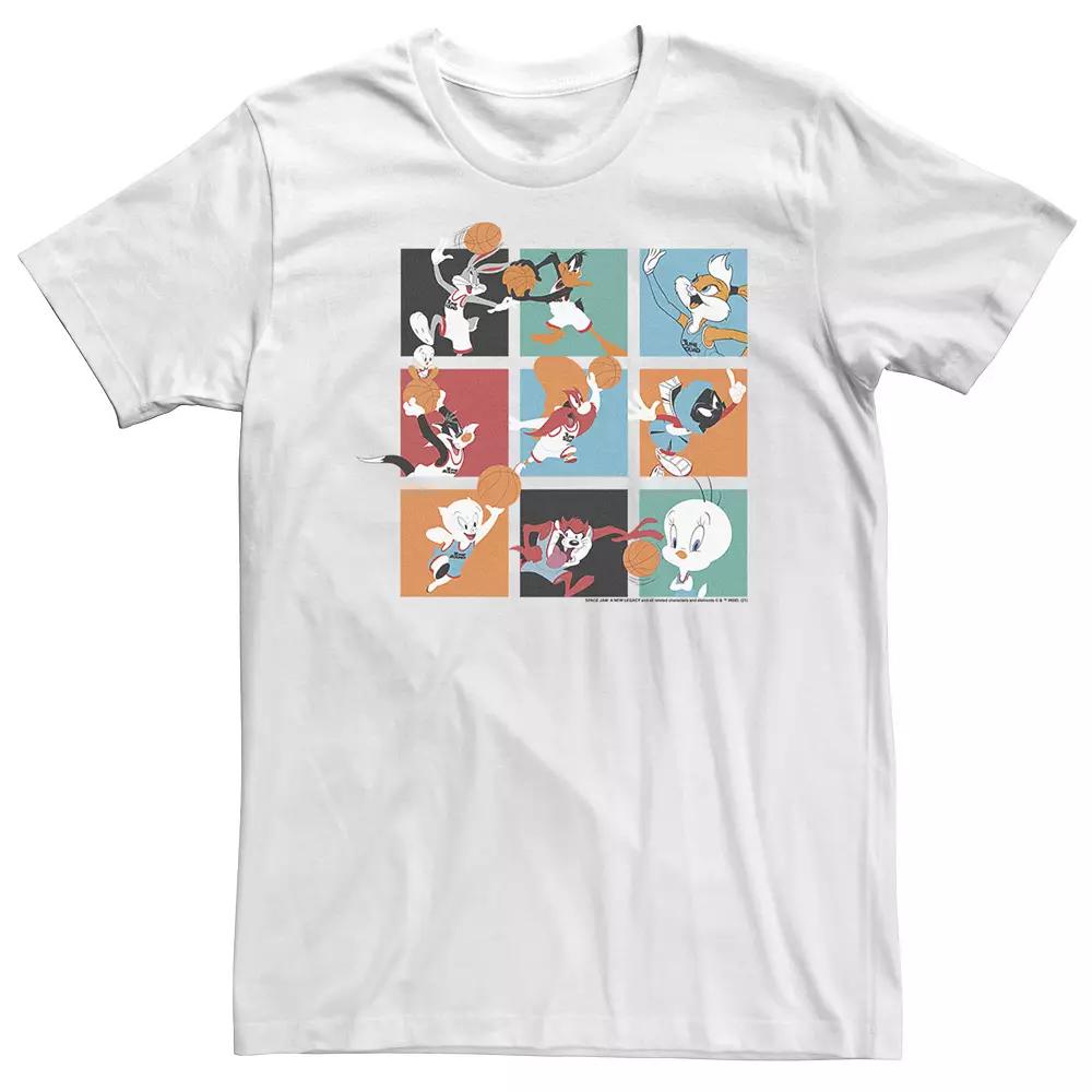Big & Tall Space Jam 2 Panel Boxes Tee, Men's,  Product Image