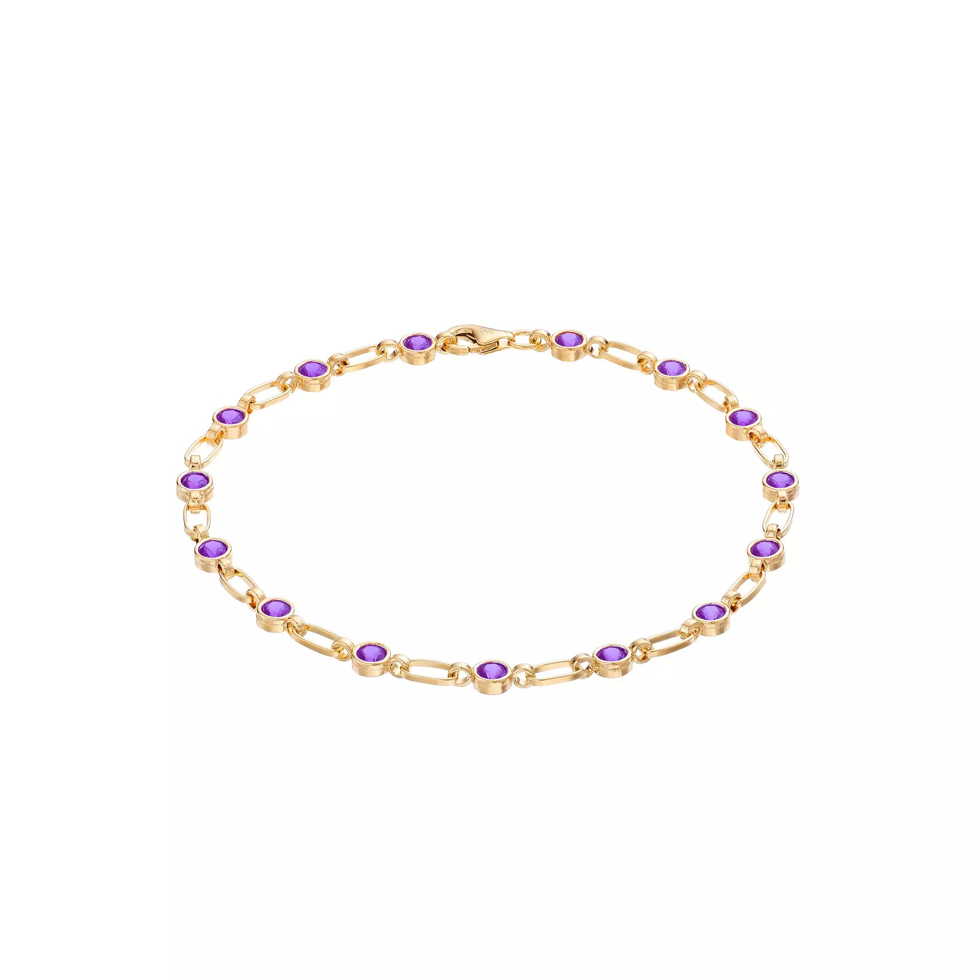 Womens Kristen Kesho Kristen Kesho, Sterling Silver Lab-Created Ruby Tennis Bracelet, Womens Product Image