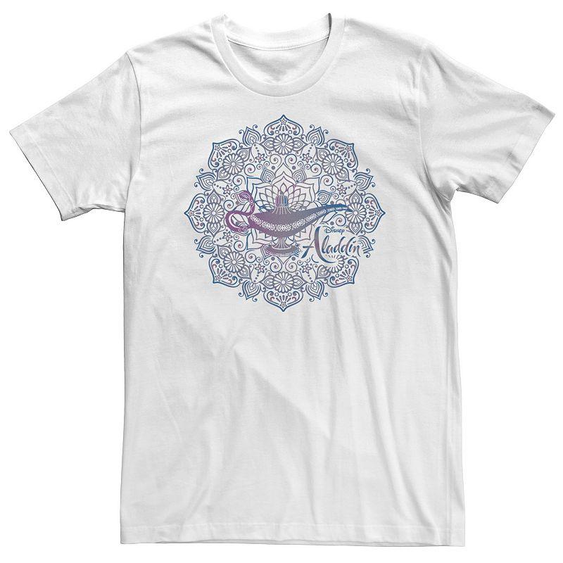 Big & Tall Disney Aladdin Lamp Geometric Neon Portrait Tee, Mens Product Image