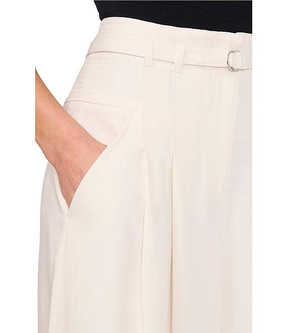 CeCe High Waisted Wide Leg Belted Pants Product Image