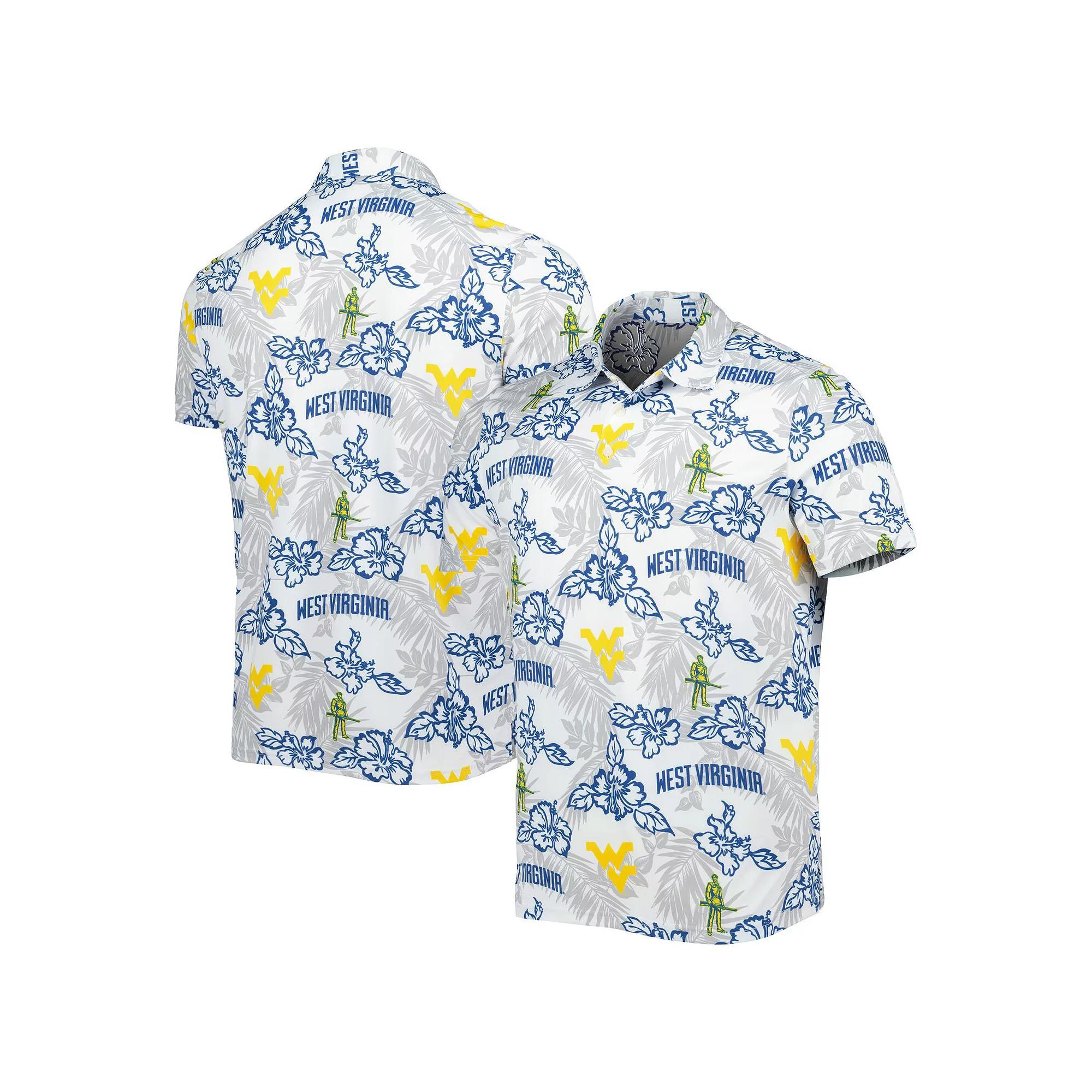 Men's Reyn Spooner White West Virginia Mountaineers Performance Polo, Size: XL Product Image