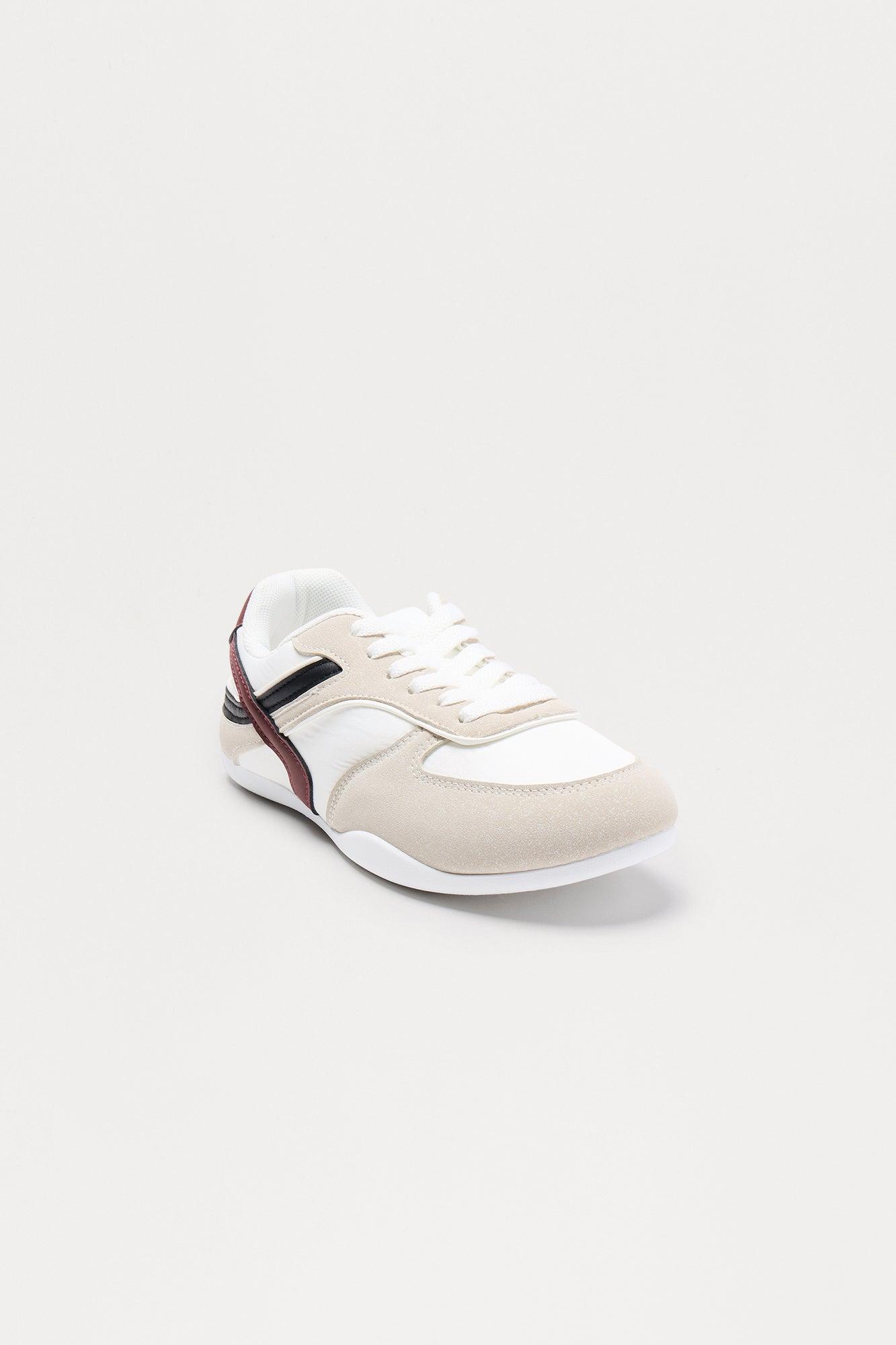 Strike Faux Suede Sneakers - White Female Product Image