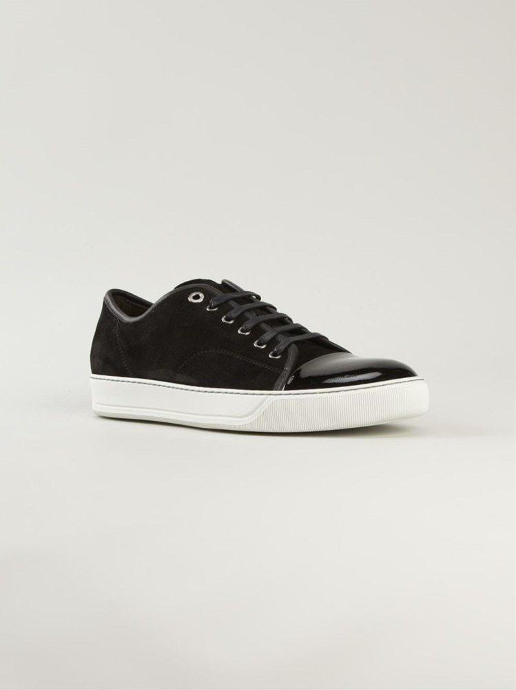 Black DBB1 Suede & Patent Leather Sneakers Product Image