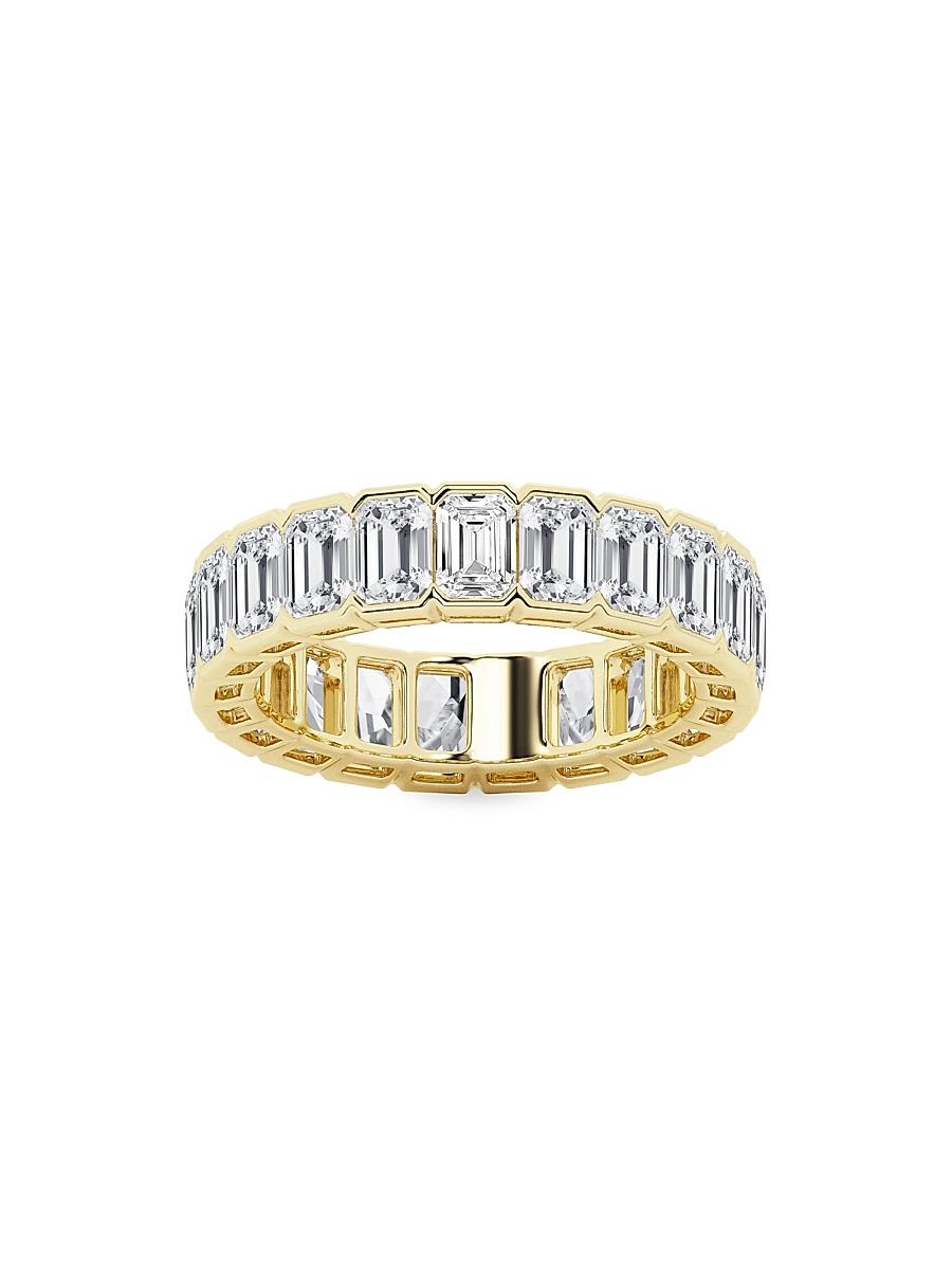 Womens 14K Yellow Gold & Emerald-Cut Natural Diamond Eternity Band/3.00-5.00 TCW Product Image