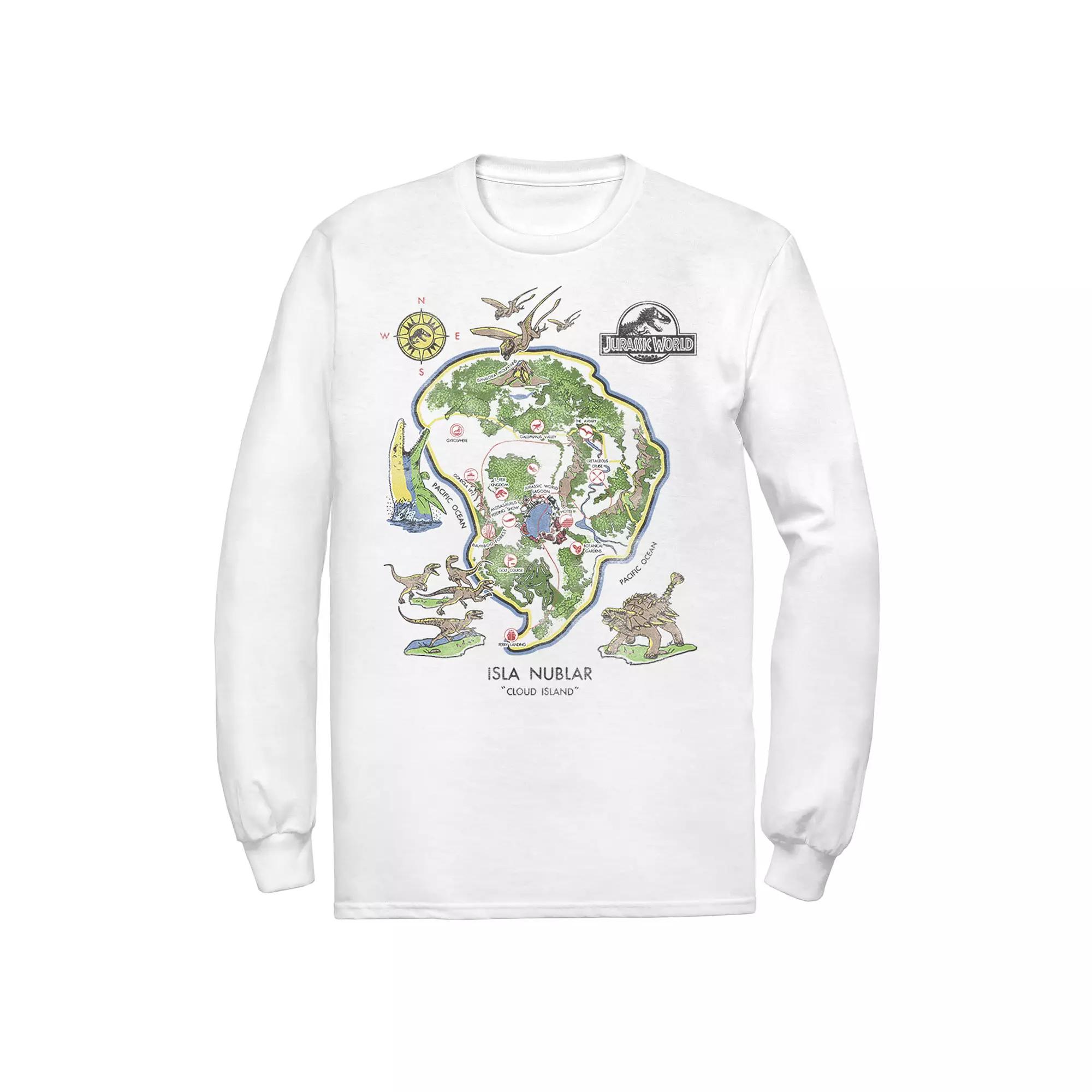 Men's Jurassic World Isla Nublar Map Tee,  Product Image
