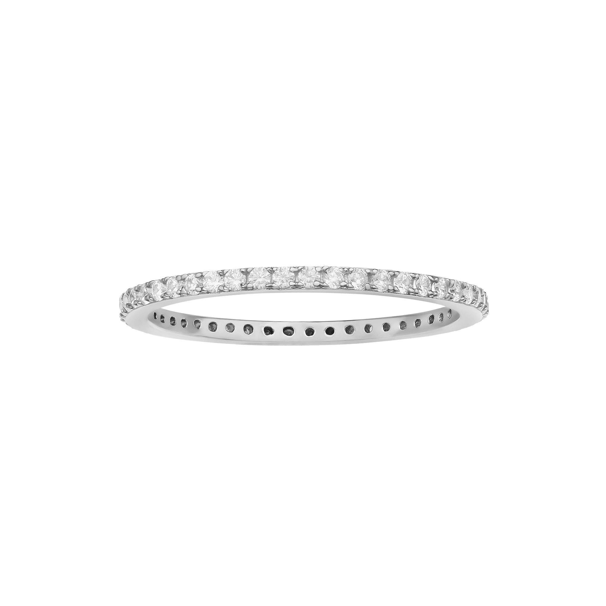 PRIMROSE Sterling Silver Cubic Zirconia Eternity Ring, Women's, Size: 7 Product Image