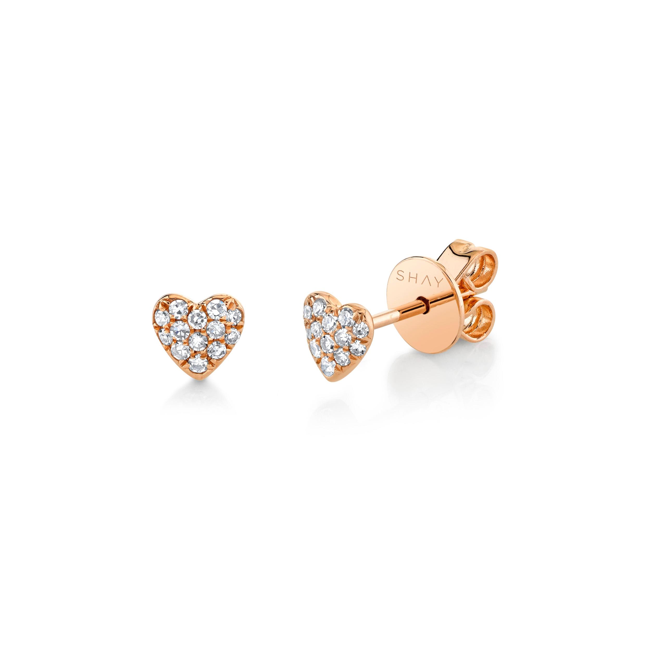 MINI ME DIAMOND PAVE BABY HEART STUDS Baby Product Image