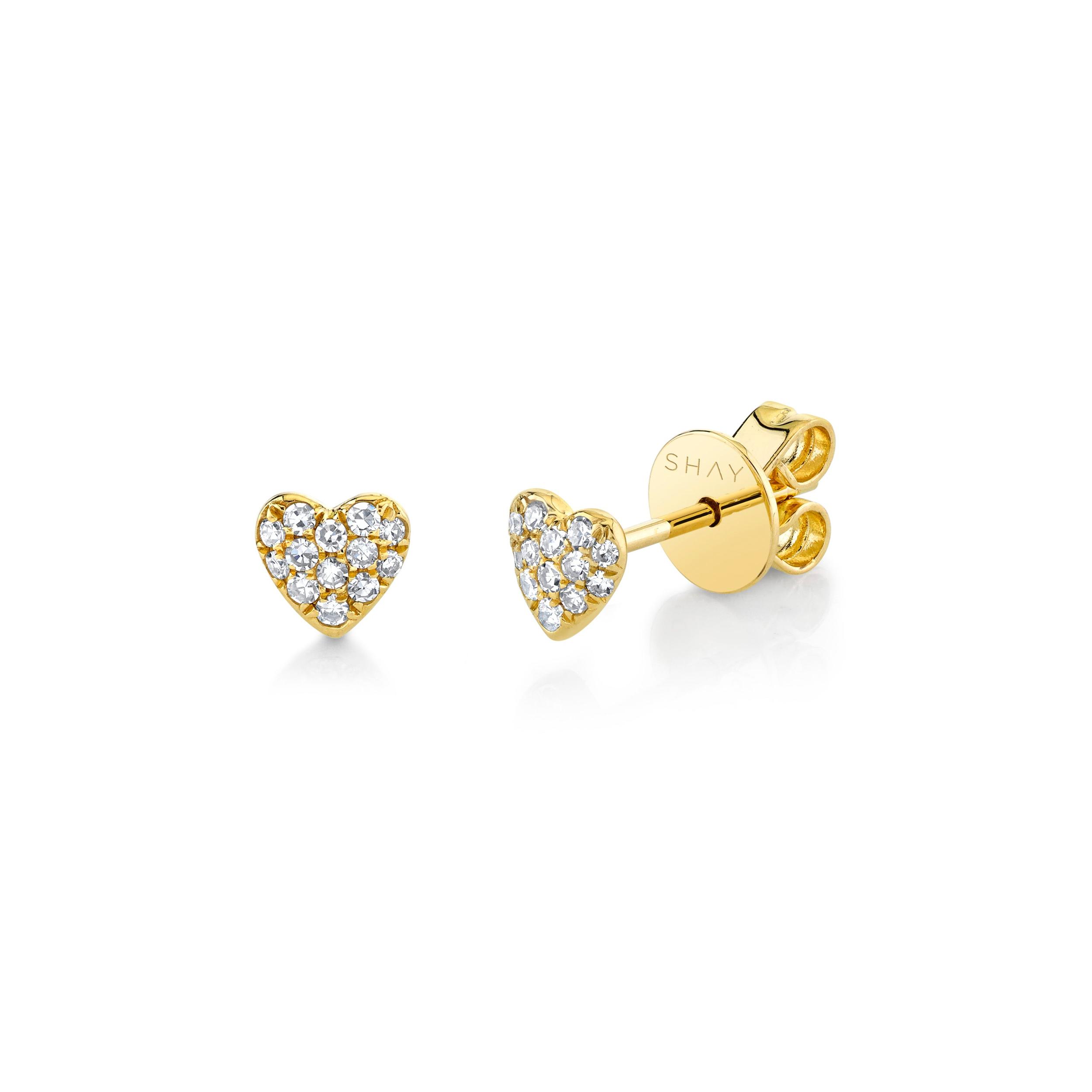 MINI ME DIAMOND PAVE BABY HEART STUDS Baby Product Image