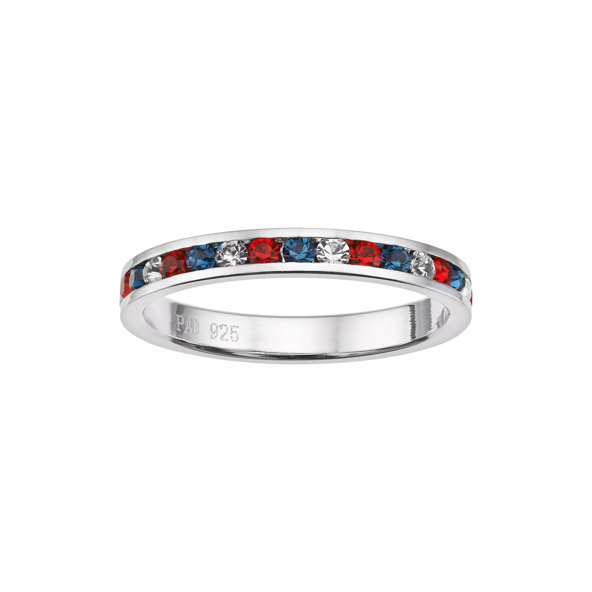 Traditions Jewelry Company Sterling Silver Crystal Eternity Ring, Women's,  Product Image