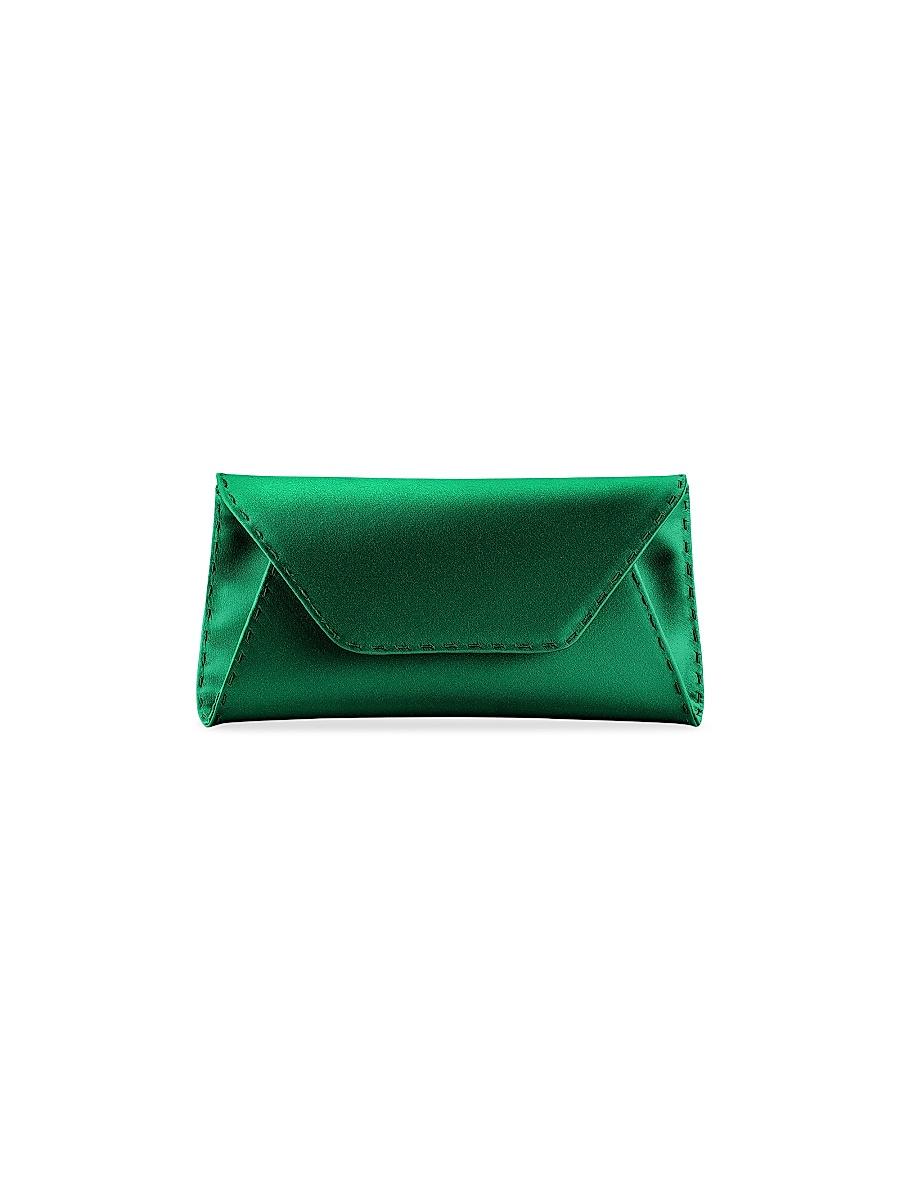 Womens Eloise Clutch Small Satin with Silver Hardware Product Image