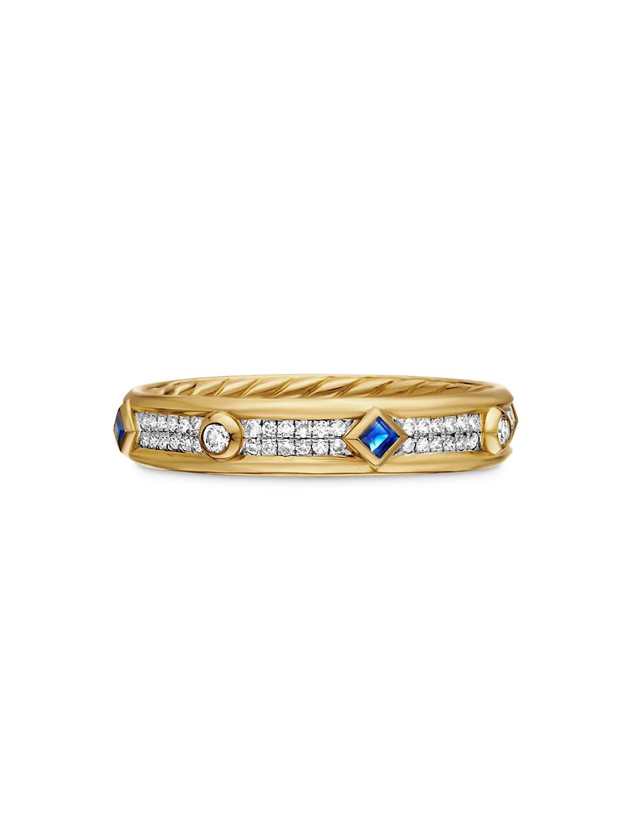 Womens Modern Renaissance Band Ring in 18K Yellow Gold Product Image
