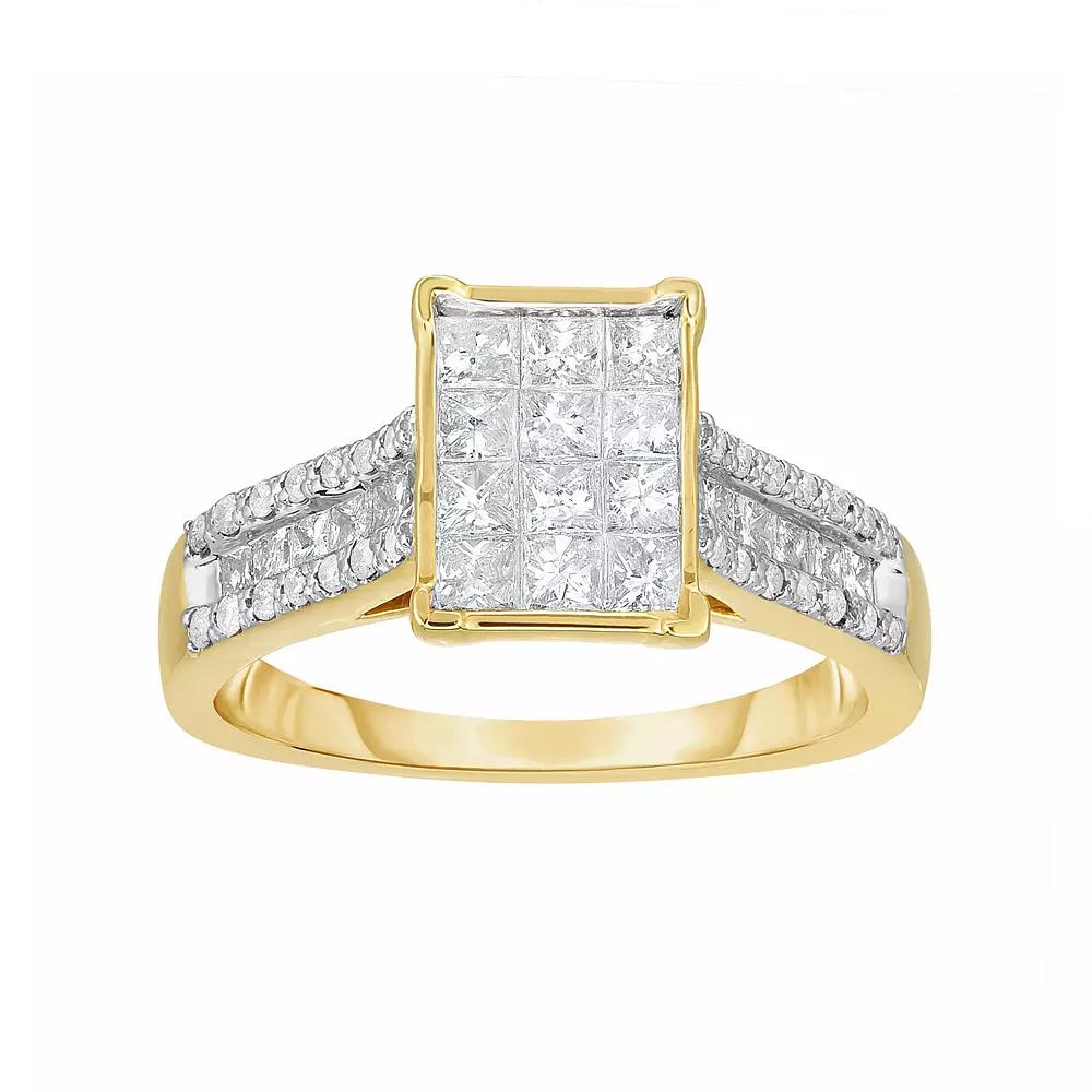 14k Gold 1 Carat T.W. Diamond Ring, Women's, Size: 9 Product Image
