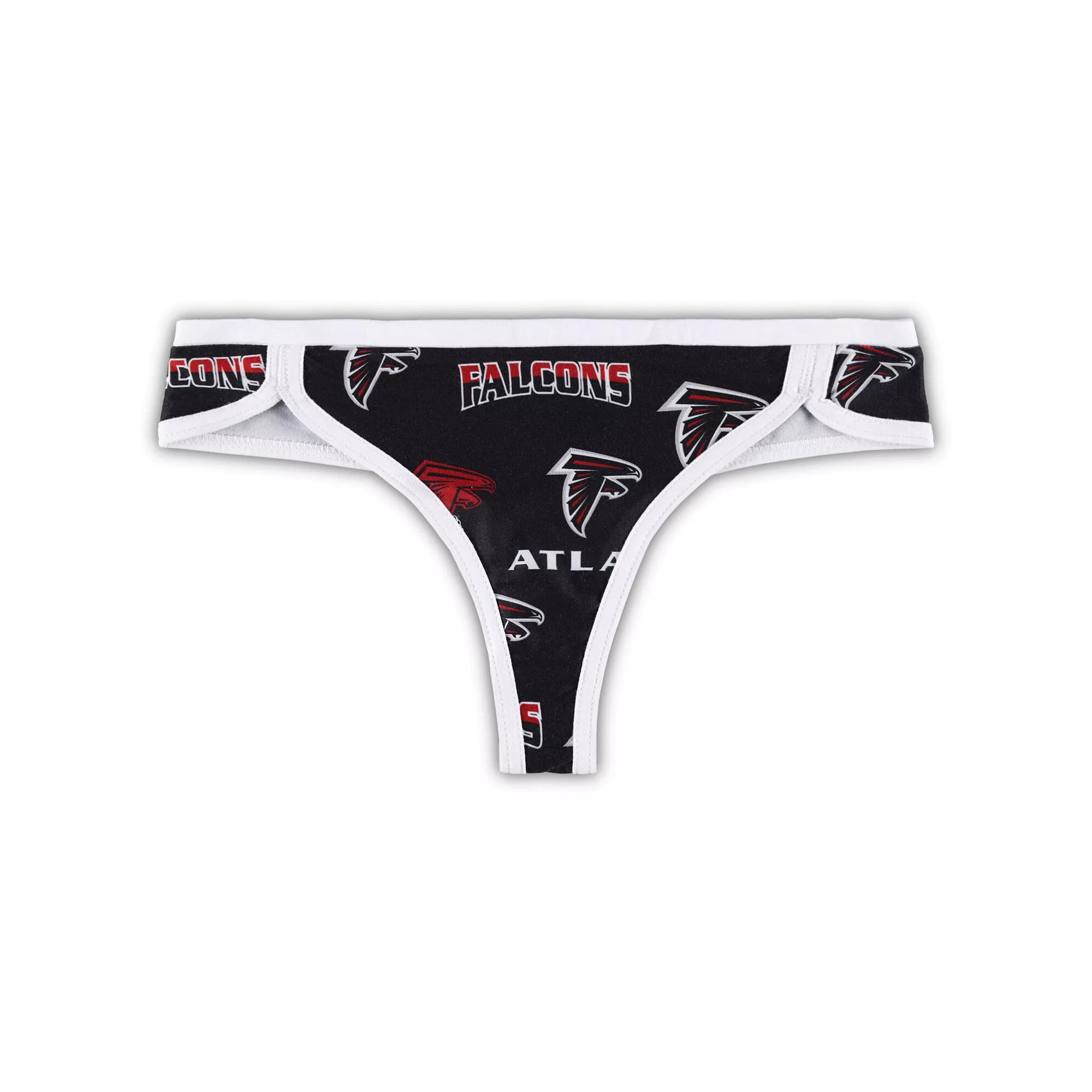 Women's Concepts Sport Black/White Atlanta Falcons Breakthrough Knit Thong, Size: Medium Product Image