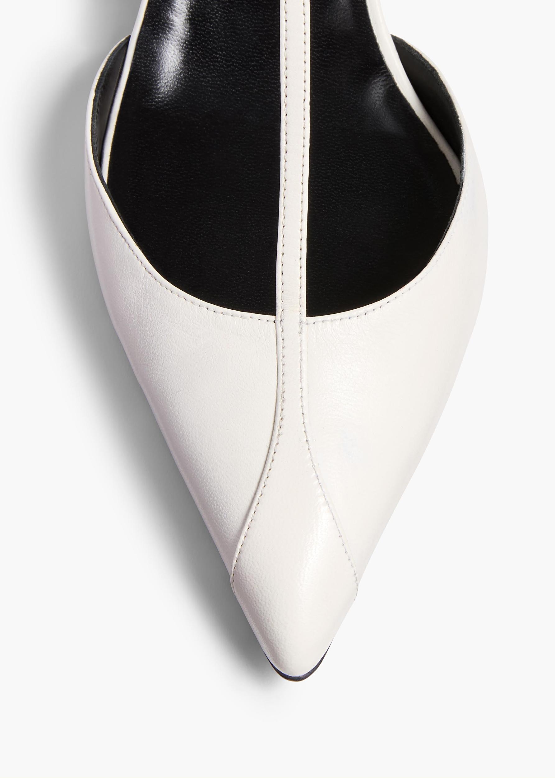 Mia Pump in Optic White Leather Product Image