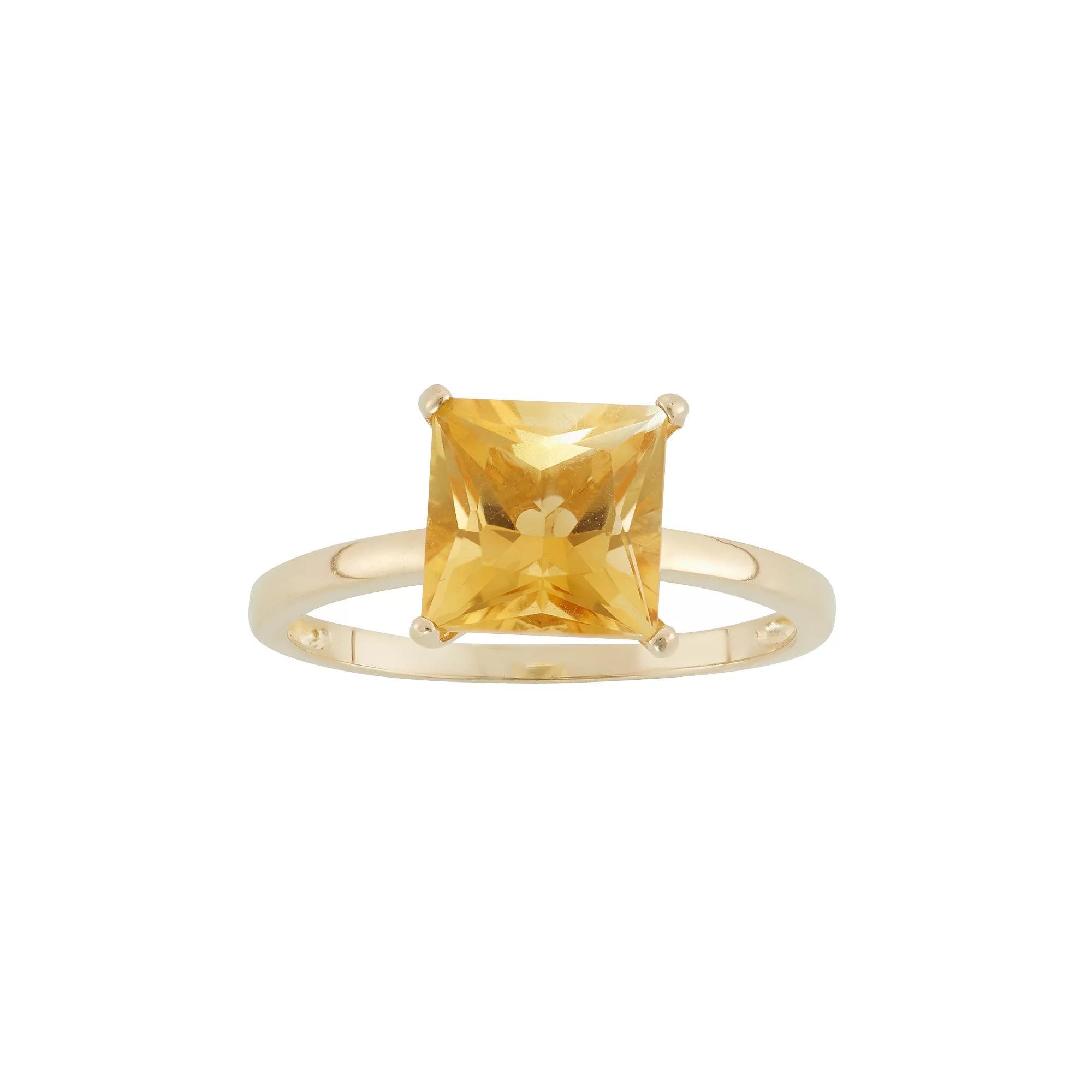 Designs by Gioelli Citrine 10k Gold Ring, Women's, Size: 6, Orange Product Image