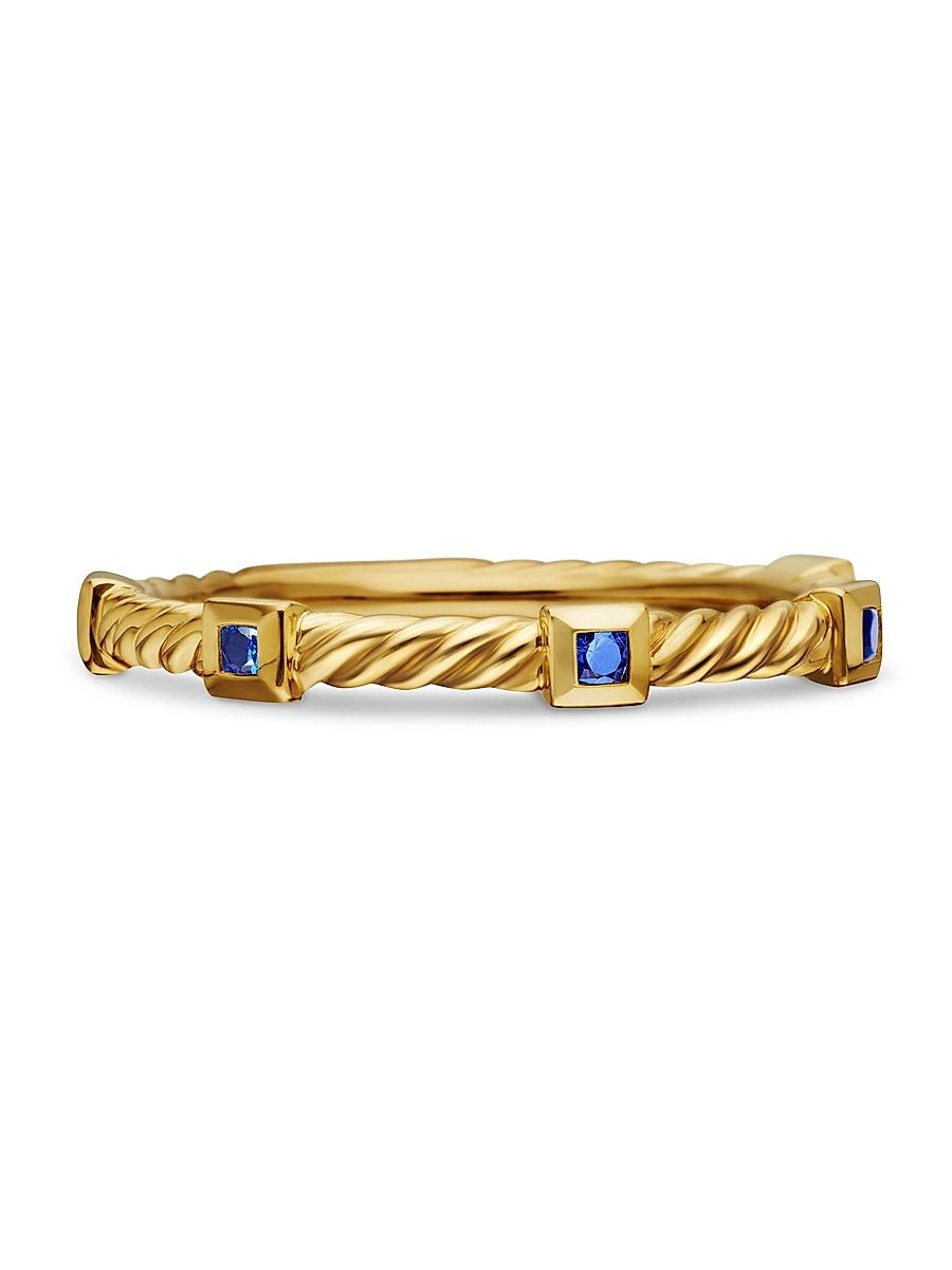 Womens Cable Collectibles Stack Ring in 18K Yellow Gold Product Image