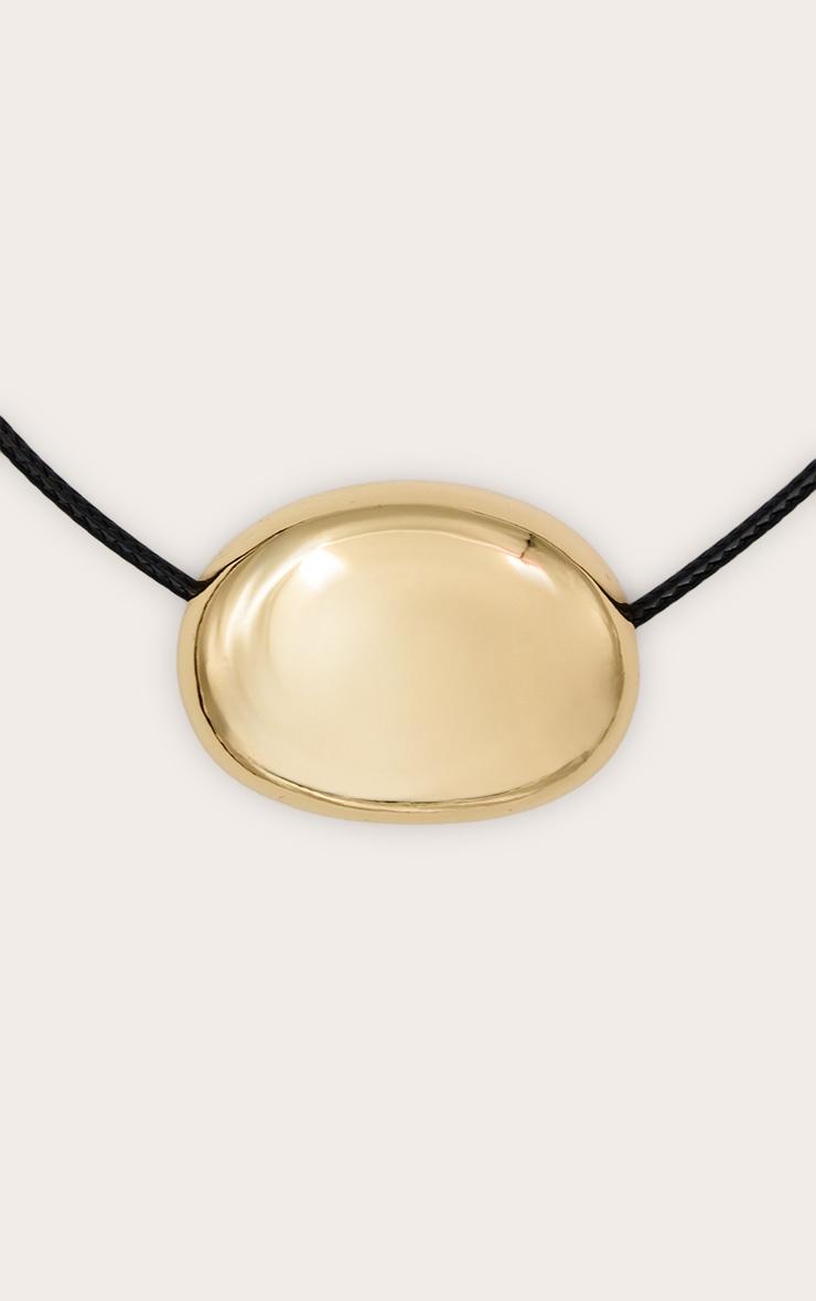 Gold Plated Smooth Oval Pendant Product Image