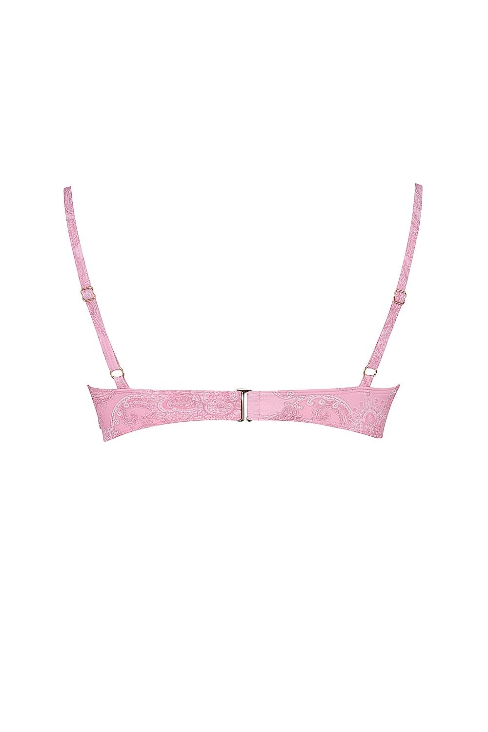 Antibes  pink paisley underwired bikini top Product Image