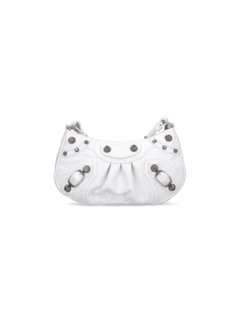 BALENCIAGA Le Cagole Xs Leather Shoulder Bag In Blue Product Image