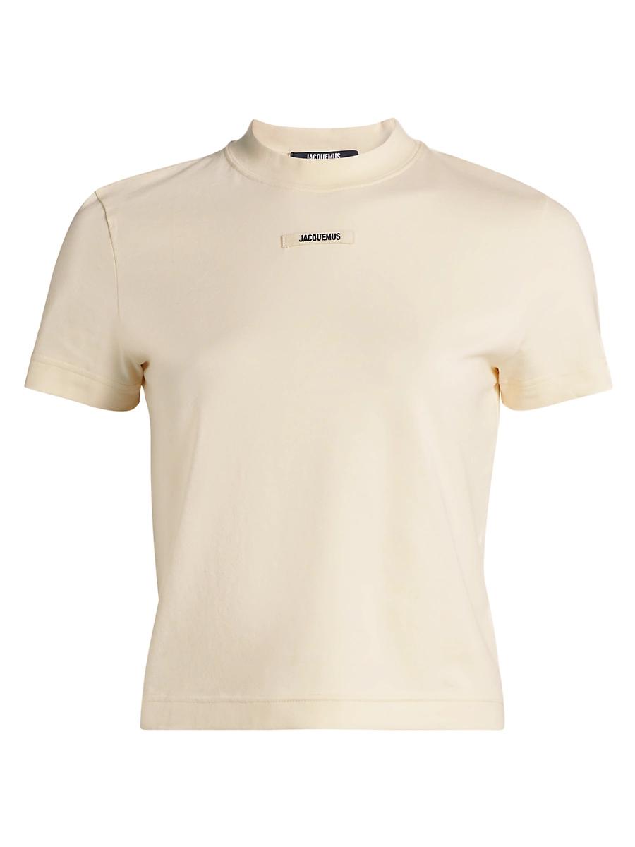 Womens Grosgrain Cotton Logo T-Shirt Product Image