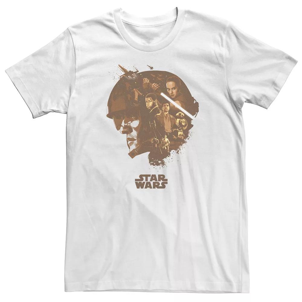 Big & Tall Star Wars Poe Head Fill Tee, Men's, Size: XL Tall, White Product Image