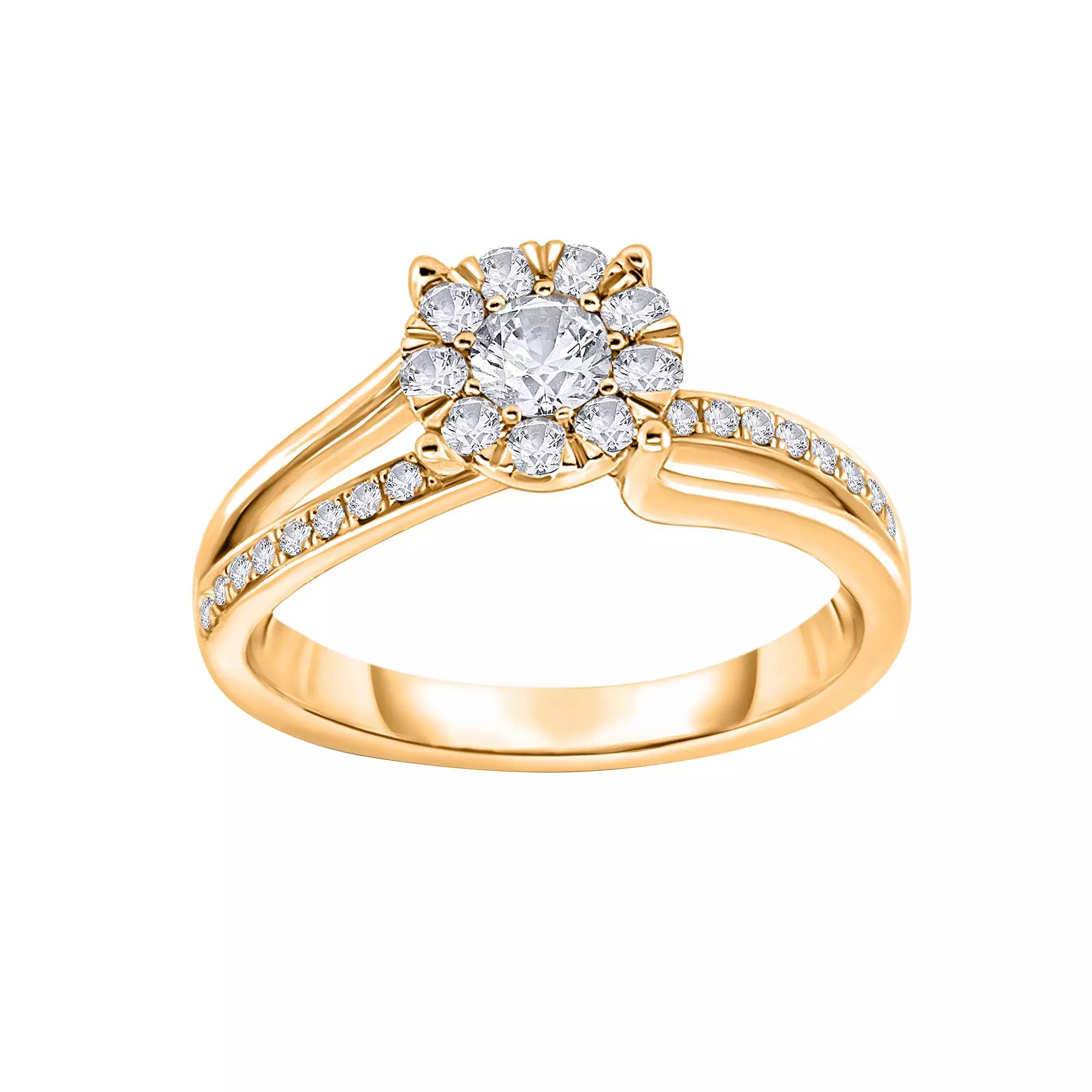 3/8 Carat T.W. Diamond 14k Gold Engagement Ring, Women's, Size: 7 Product Image