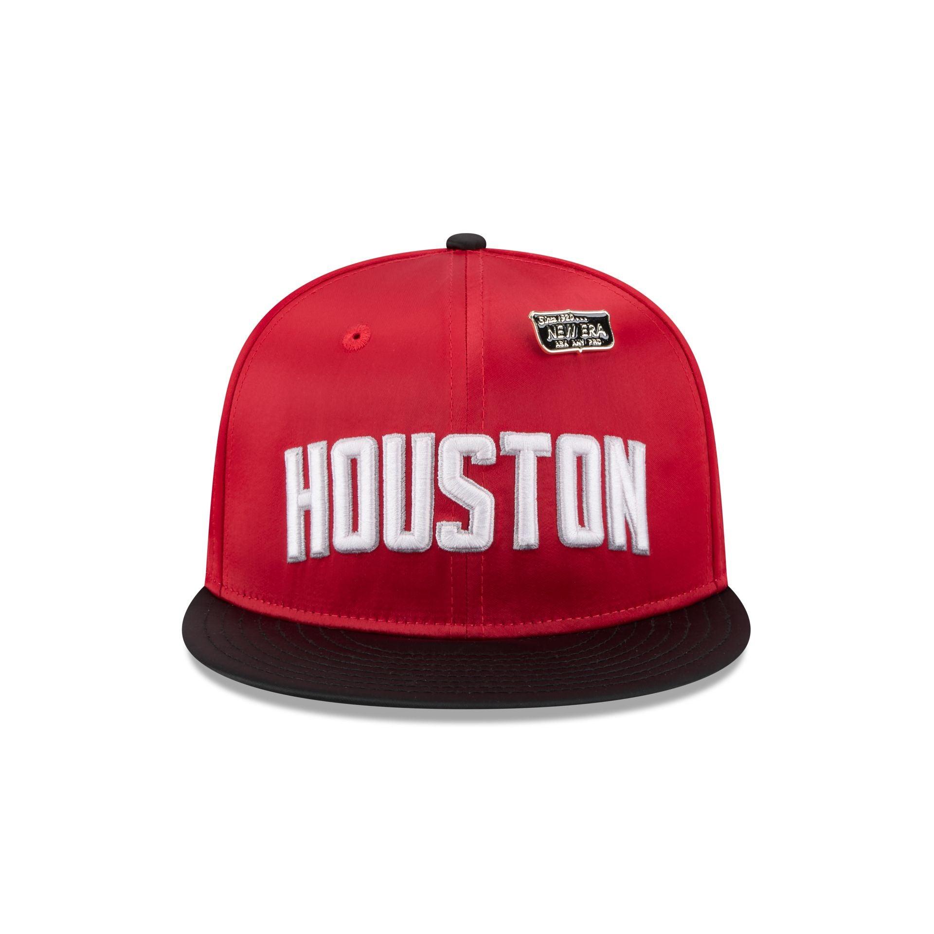 Houston Rockets Satin Pin 9FIFTY Snapback Hat Male Product Image