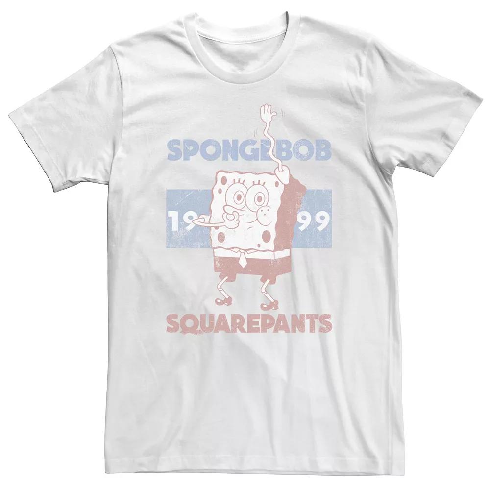 Men's Spongebob 1999 Retro Faded Portrait Logo Tee,  Product Image