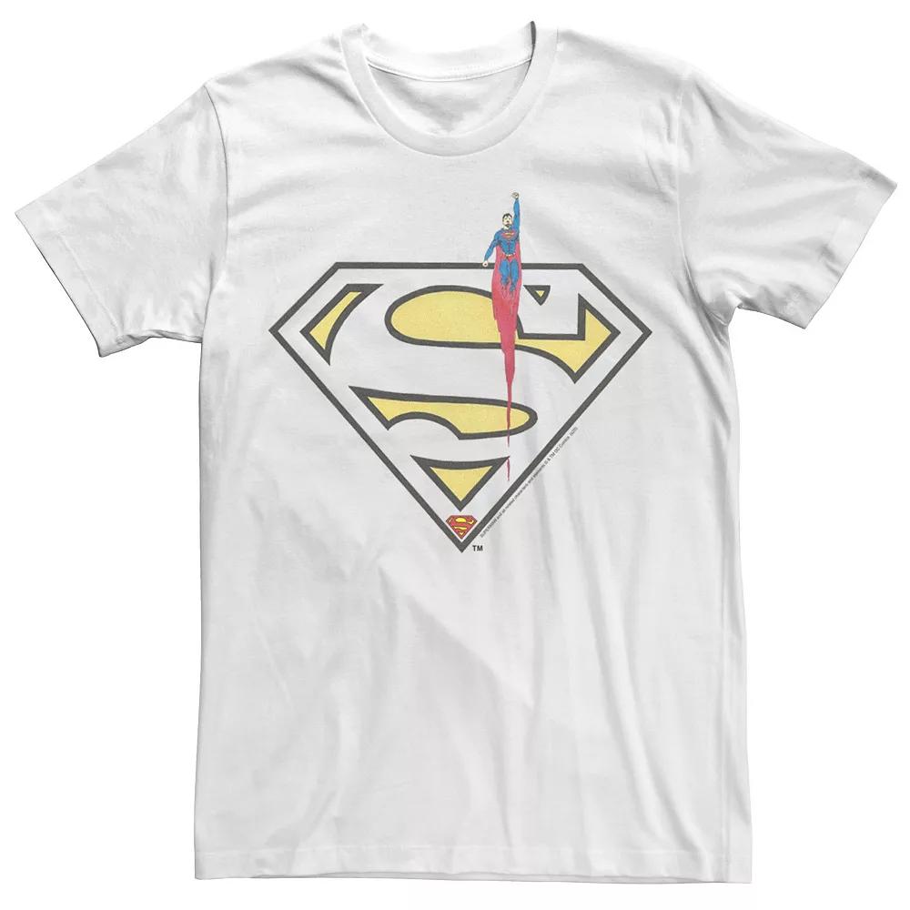Men's DC FanDome Superman In Flight Logo Graphic Tee, Size: XS, White Product Image